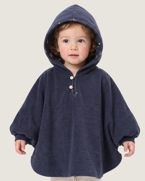 poncho-bebe-reversible-capuche-bleu-marine