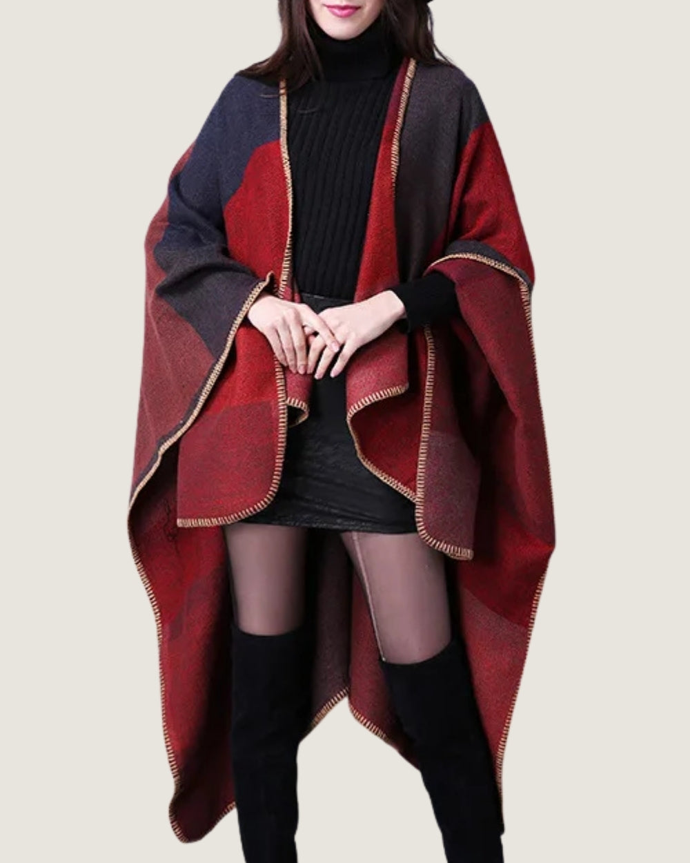 poncho-cape-femme-en-cachemire-motif-plaid-abstrait-2