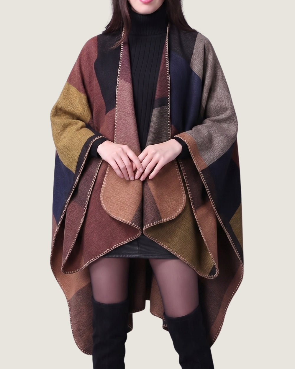 poncho-cape-femme-en-cachemire-motif-plaid-abstrait-4