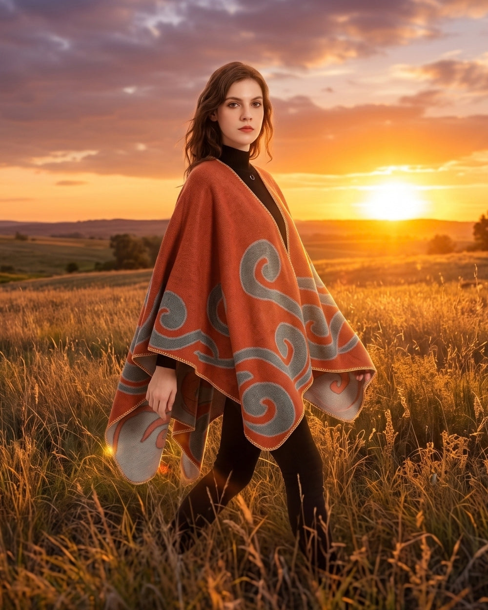 poncho-cape-femme-motif-spirales-situation-champ