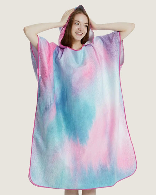 poncho-de-bain-en-microfibre-a-capuche-tie-dye-face