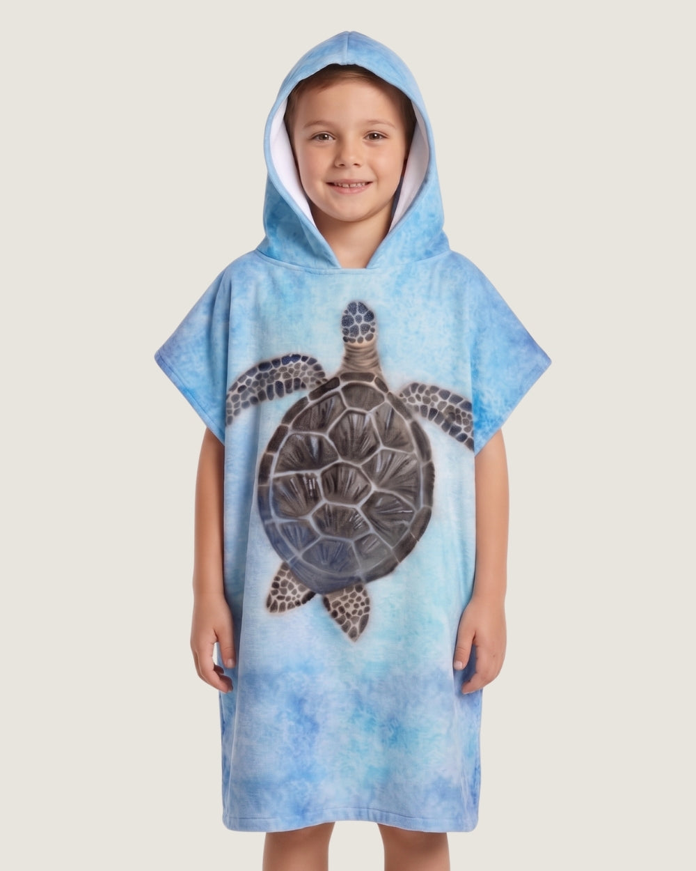 poncho-de-bain-enfant-en-microfibre-a-capuche-tortue-de-mer-face