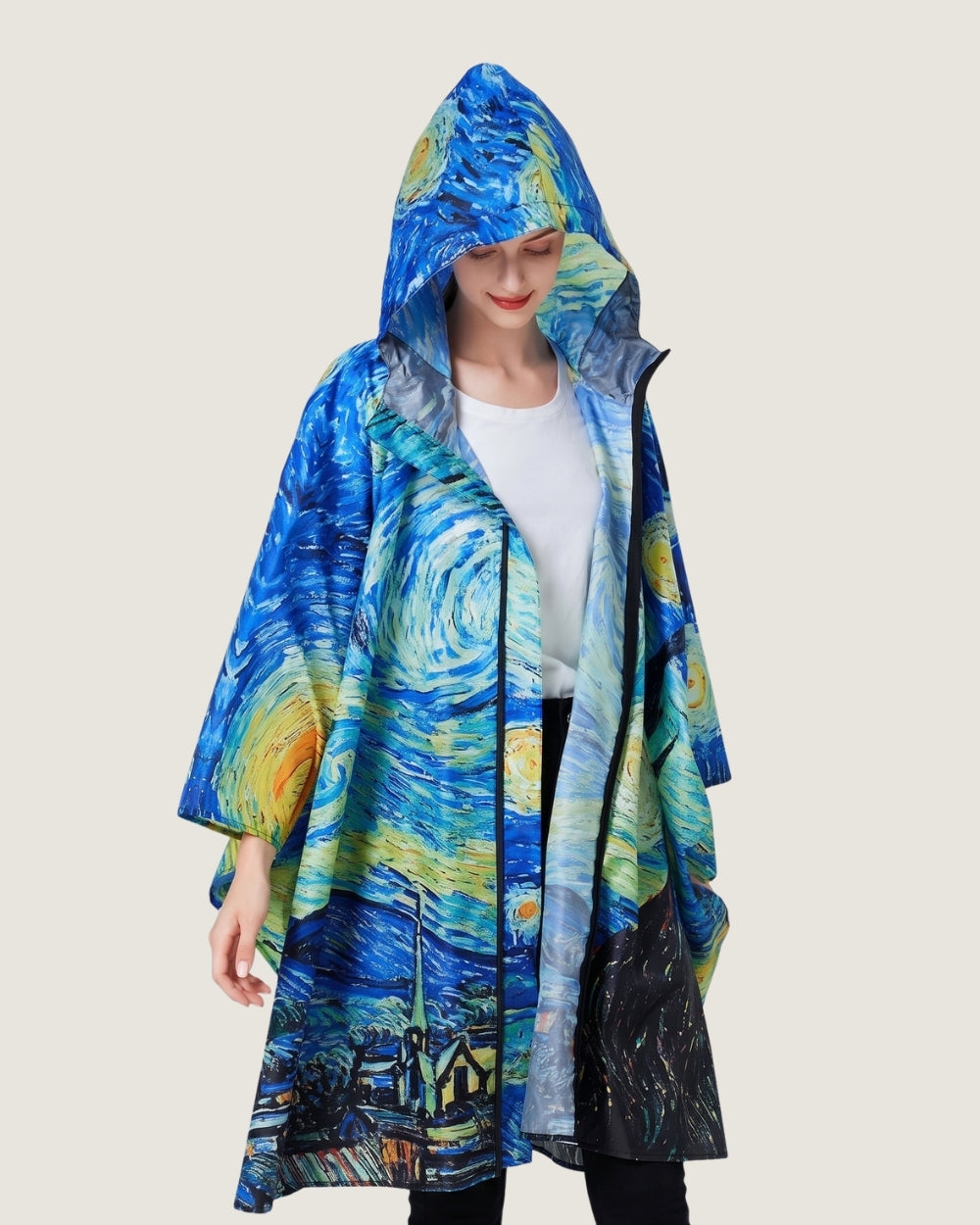 poncho-de-pluie-capuche-impermeable-ciel-etoile-capuche