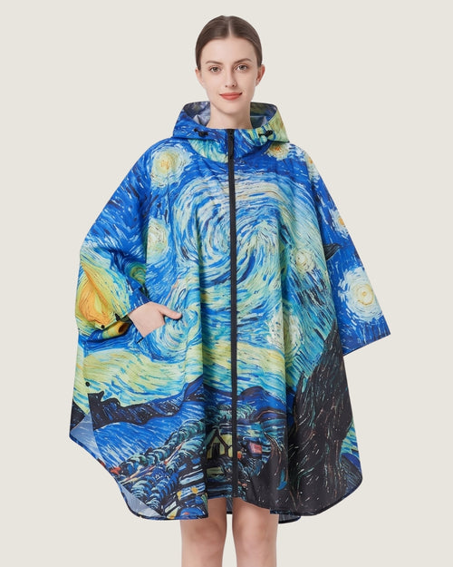 poncho-de-pluie-capuche-impermeable-ciel-etoile-face