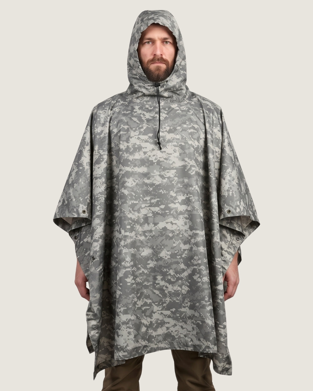 poncho-de-pluie-capuche-impermeable-motif-camouflage-militaire-gris