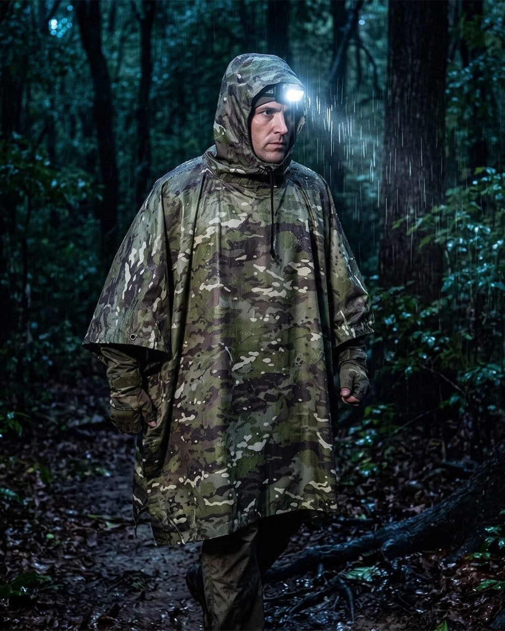 poncho-de-pluie-capuche-impermeable-motif-camouflage-militaire-situation