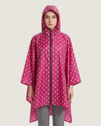 poncho-de-pluie-capuche-impermeable-motif-pois-fuschia