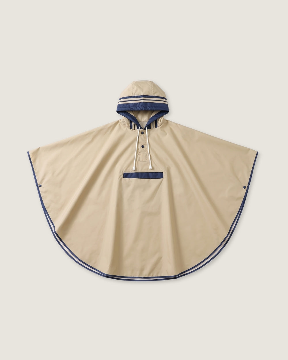 poncho-de-pluie-enfant-capuche-impermeable-beige-seul