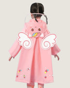 poncho-de-pluie-enfant-fille-licorne-impermeable-capuche-dos