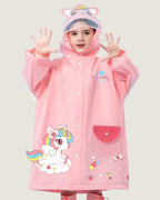 poncho-de-pluie-enfant-fille-licorne-impermeable-capuche