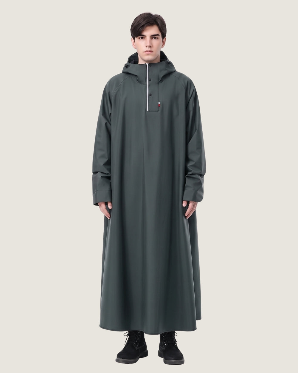 poncho-de-pluie-impermeable-capuche-pour-scooter-et-velo-vert-variant