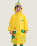 poncho-de-pluie-impermeable-enfant-dinosaure-jaune-face