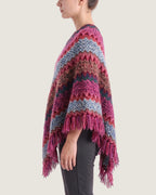 poncho-femme-chaud-franges-style-peruvien-magenta-profil