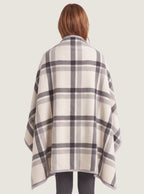 poncho-femme-plaid-tartan-polaire-blanc-dos