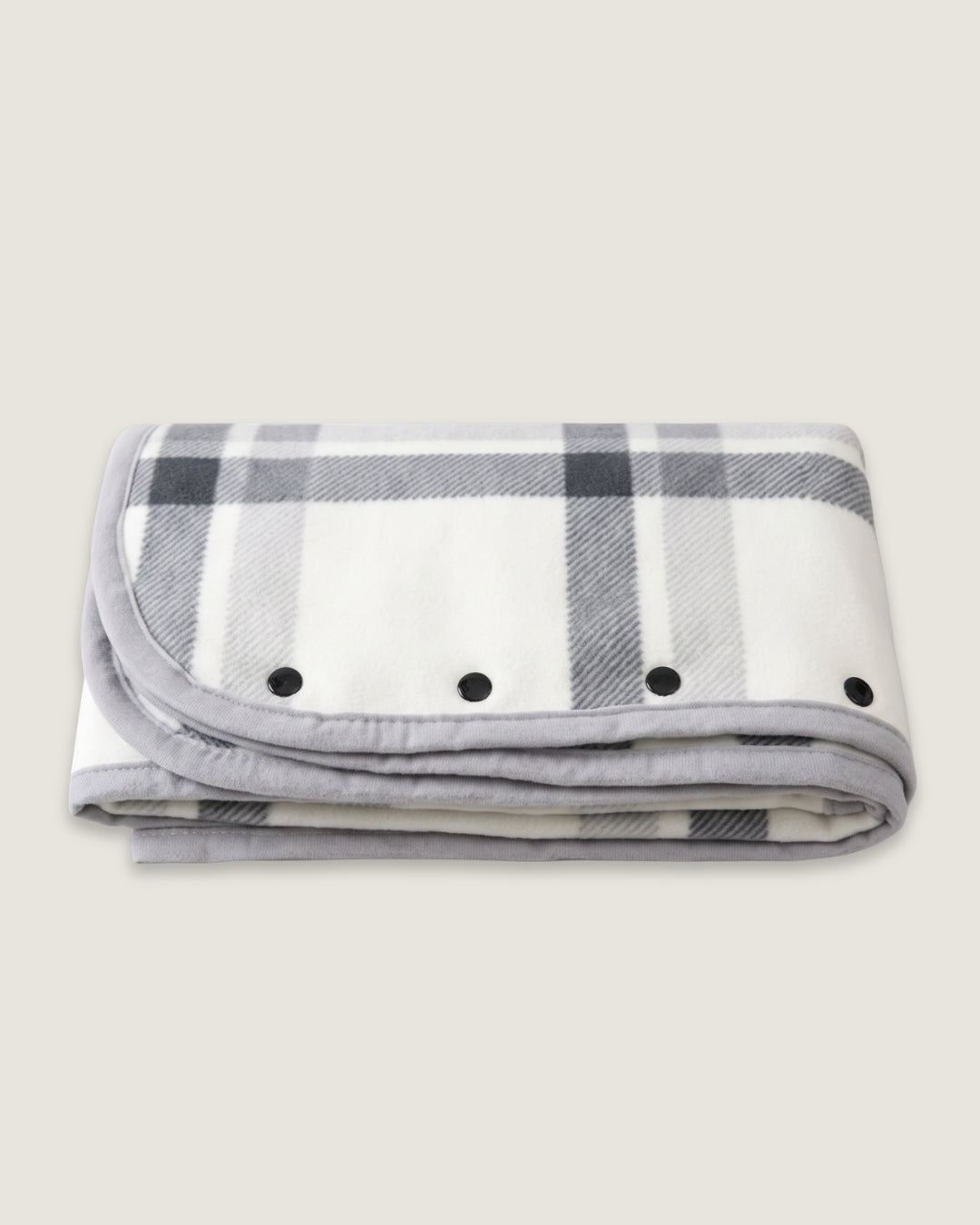 poncho-femme-plaid-tartan-polaire-plie