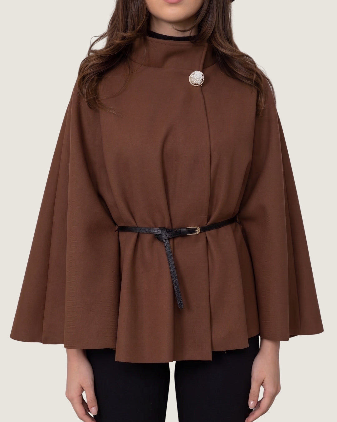 poncho-manteau-femme-chic-ceinture-marron