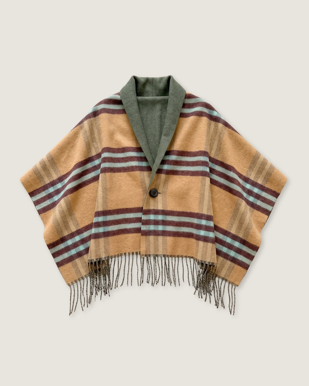 poncho-manteau-femme-franges-et-rayures-vintage-beige-plat