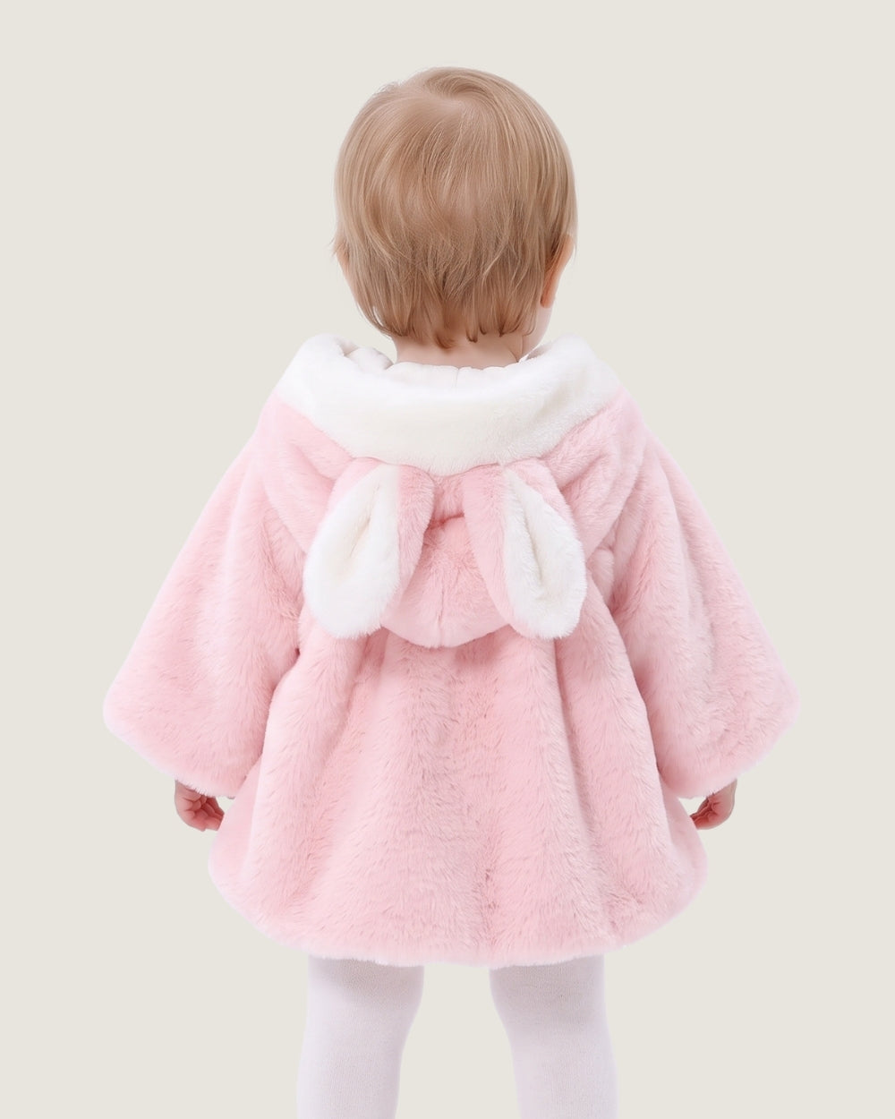 poncho-manteau-polaire-bebe-fille-petit-chaperon-lapin-rose-dos