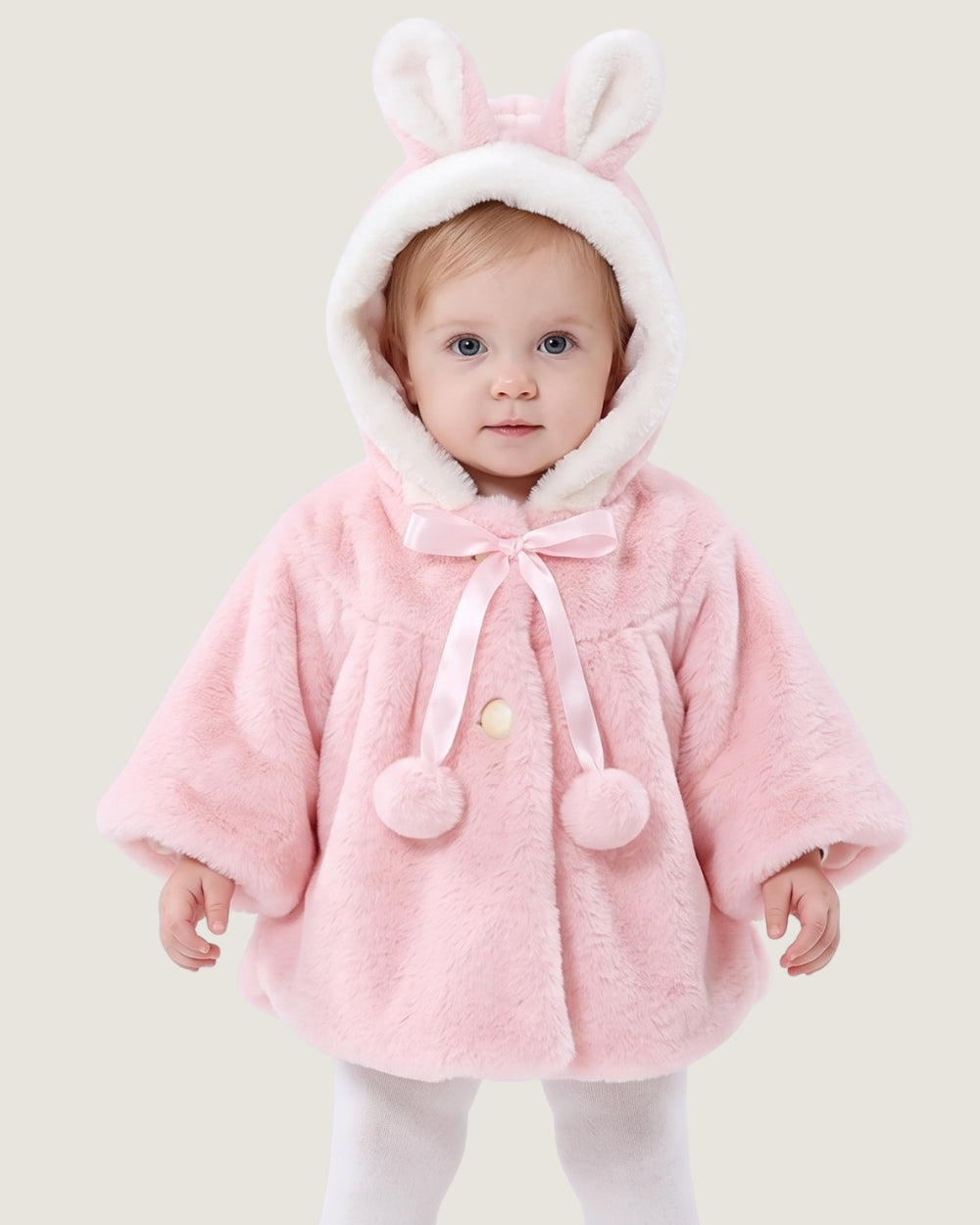 poncho-manteau-polaire-bebe-fille-petit-chaperon-lapin-rose