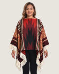 poncho-peruvien-franges-motif-ethnique-rouge