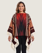 poncho-peruvien-franges-motif-ethnique-rouge