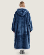 poncho-plaid-a-capuche-chaud-bleu-marine-dos