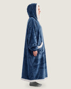 poncho-plaid-a-capuche-chaud-bleu-marine-profil