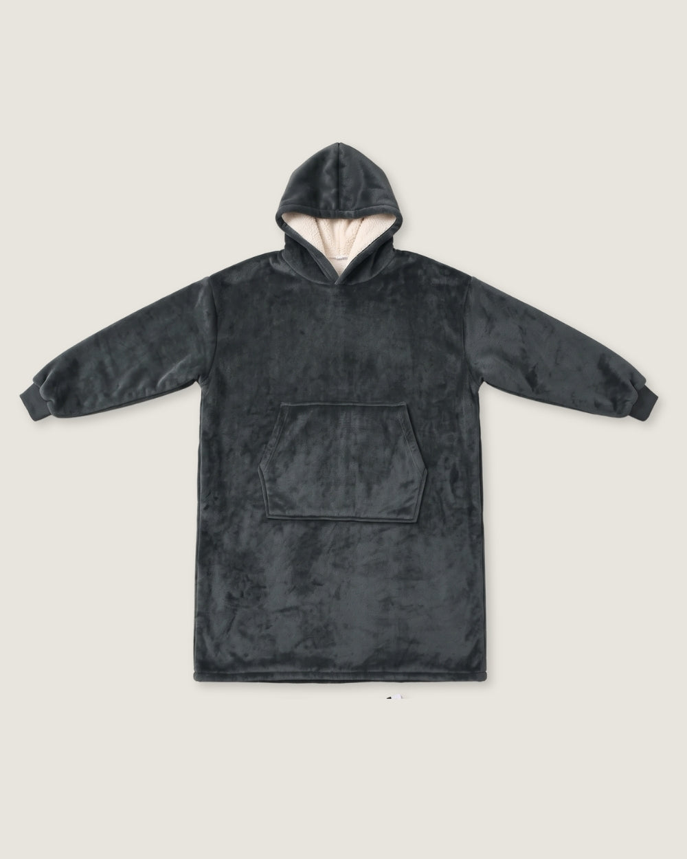 poncho-plaid-capuche-interieur-sherpa-gris-fonce-seul