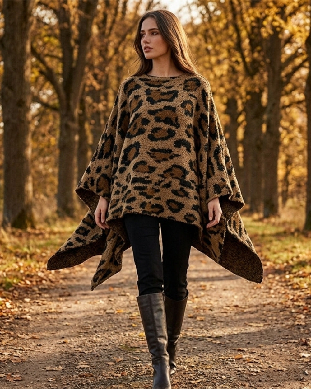 poncho-plaid-femme-leopard-balade-automne