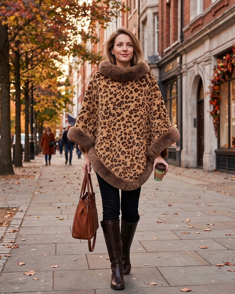 poncho-polaire-fourrure-femme-motif-leopard-situation