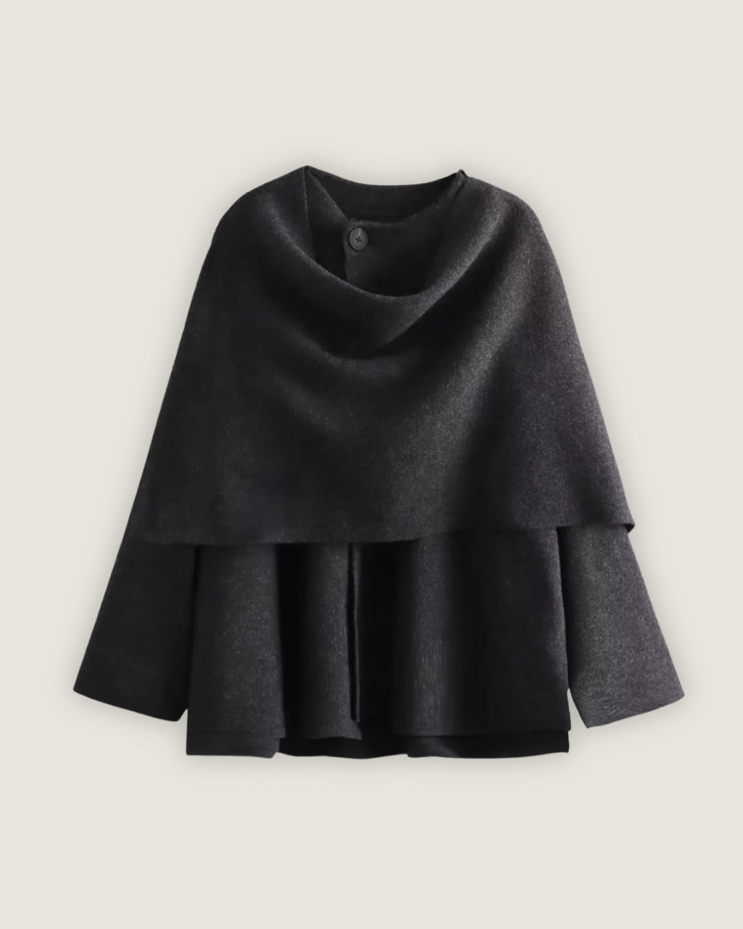 poncho-pull-femme-col-chale-gris-fonce