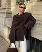 poncho-pull-femme-col-chale-marron-situation