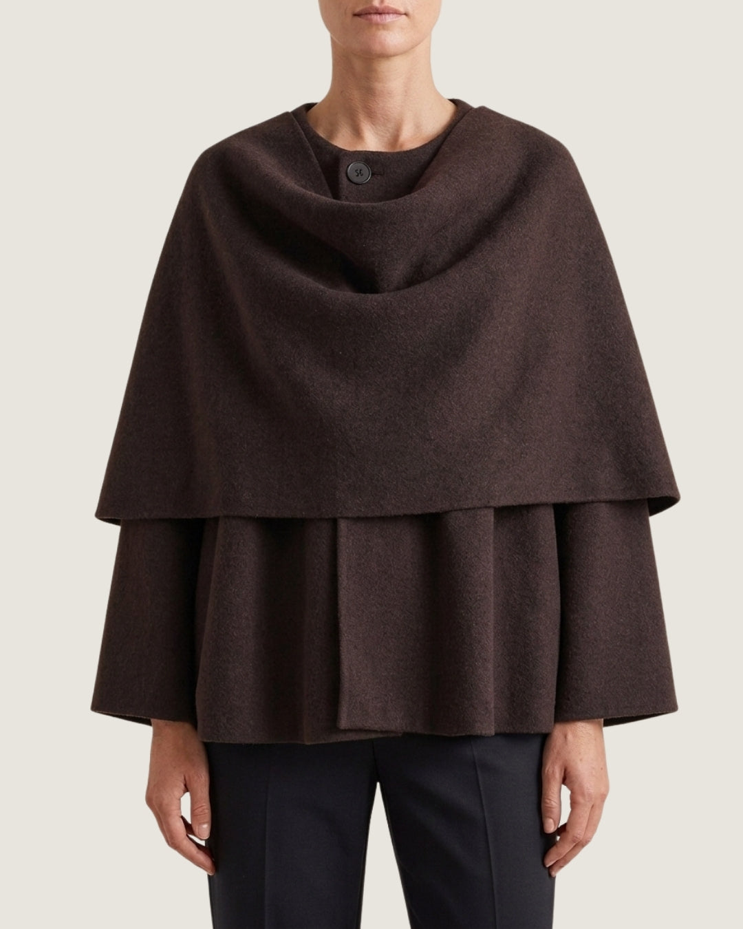 poncho-pull-femme-col-chale-model-marron