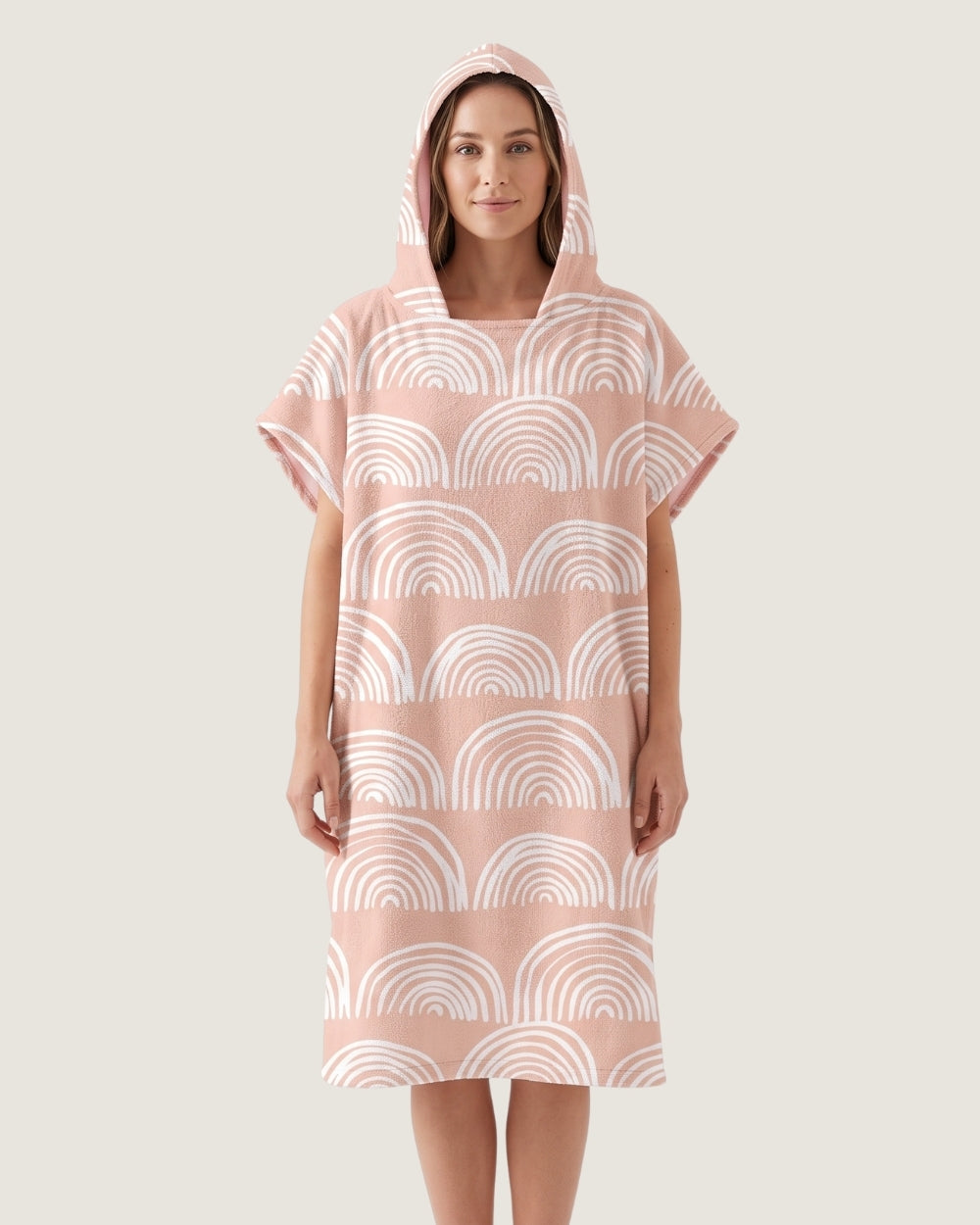 poncho-serviette-de-bain-a-capuche-beige-face