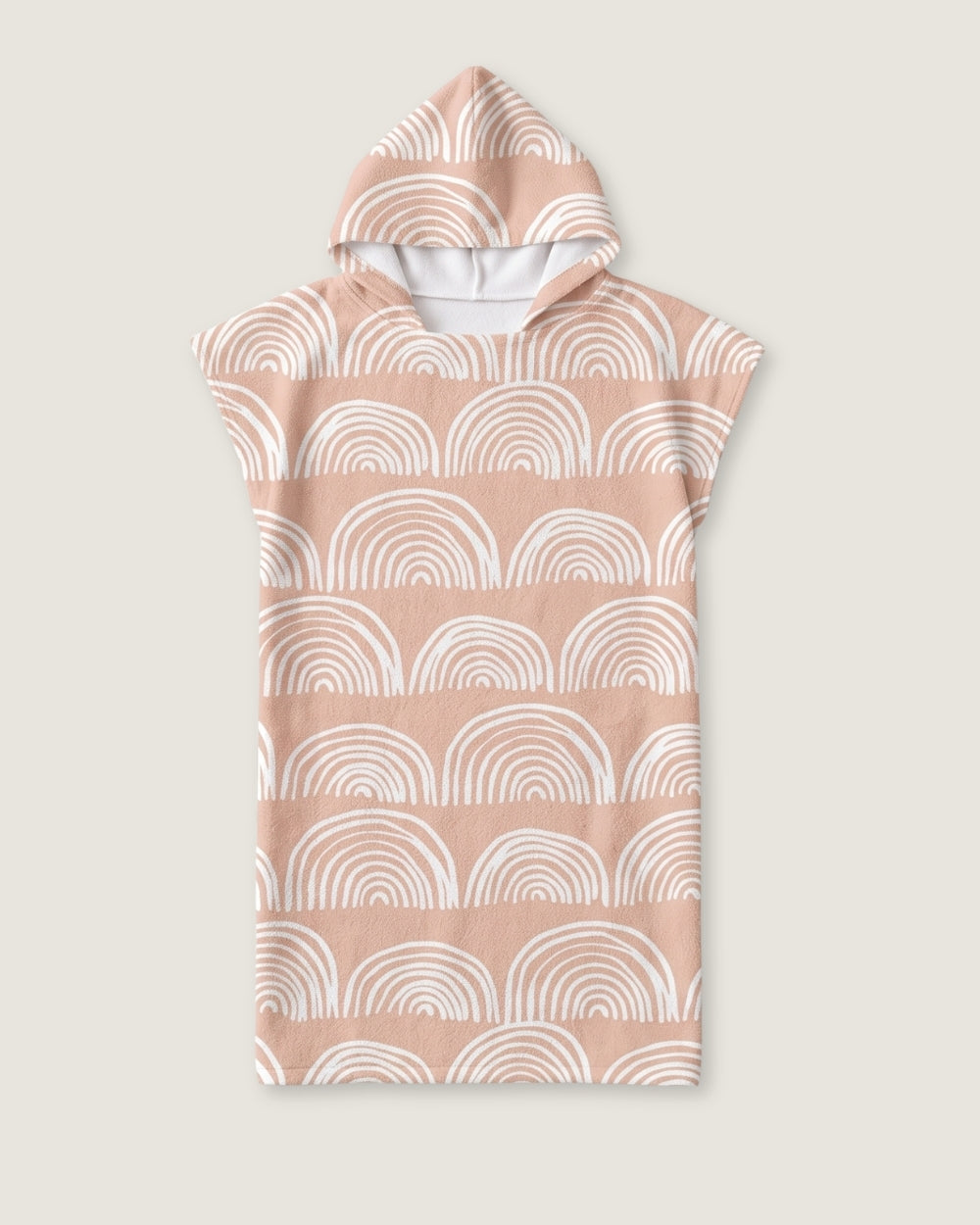 poncho-serviette-de-bain-a-capuche-beige-seul